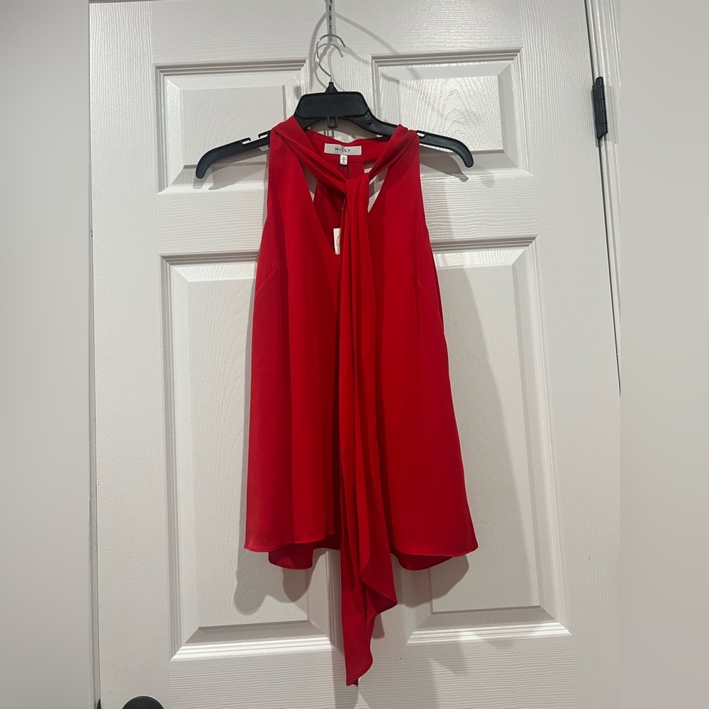 Milly Vibrant Red Halter Top